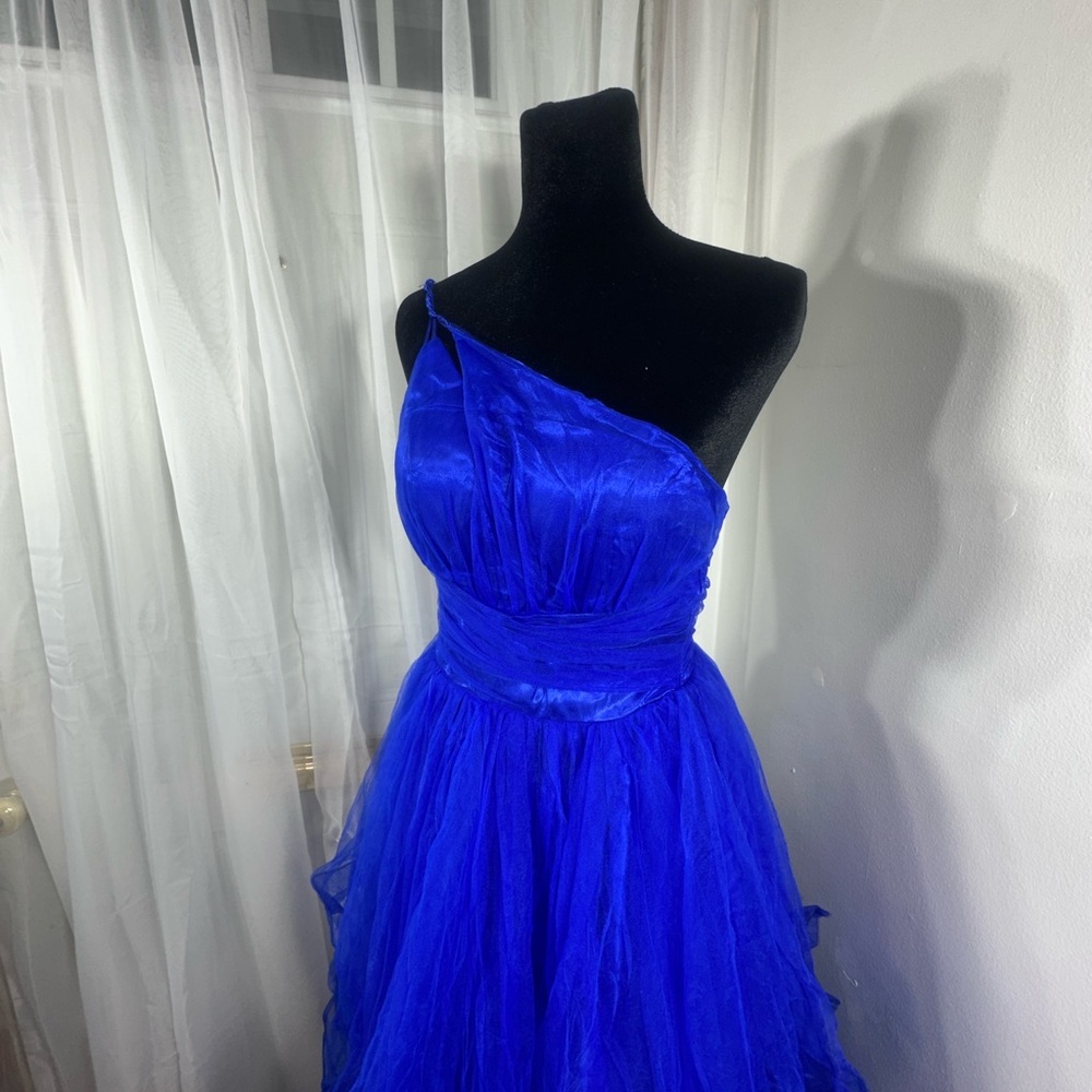 Blue One-Shoulder  Prom Dress - Picture 5 of 11